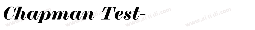 Chapman Test字体转换 Chapman Test字体转换